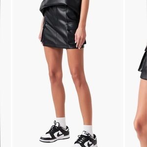 Cargo Faux Leather Miniskirt
Grey Lab
